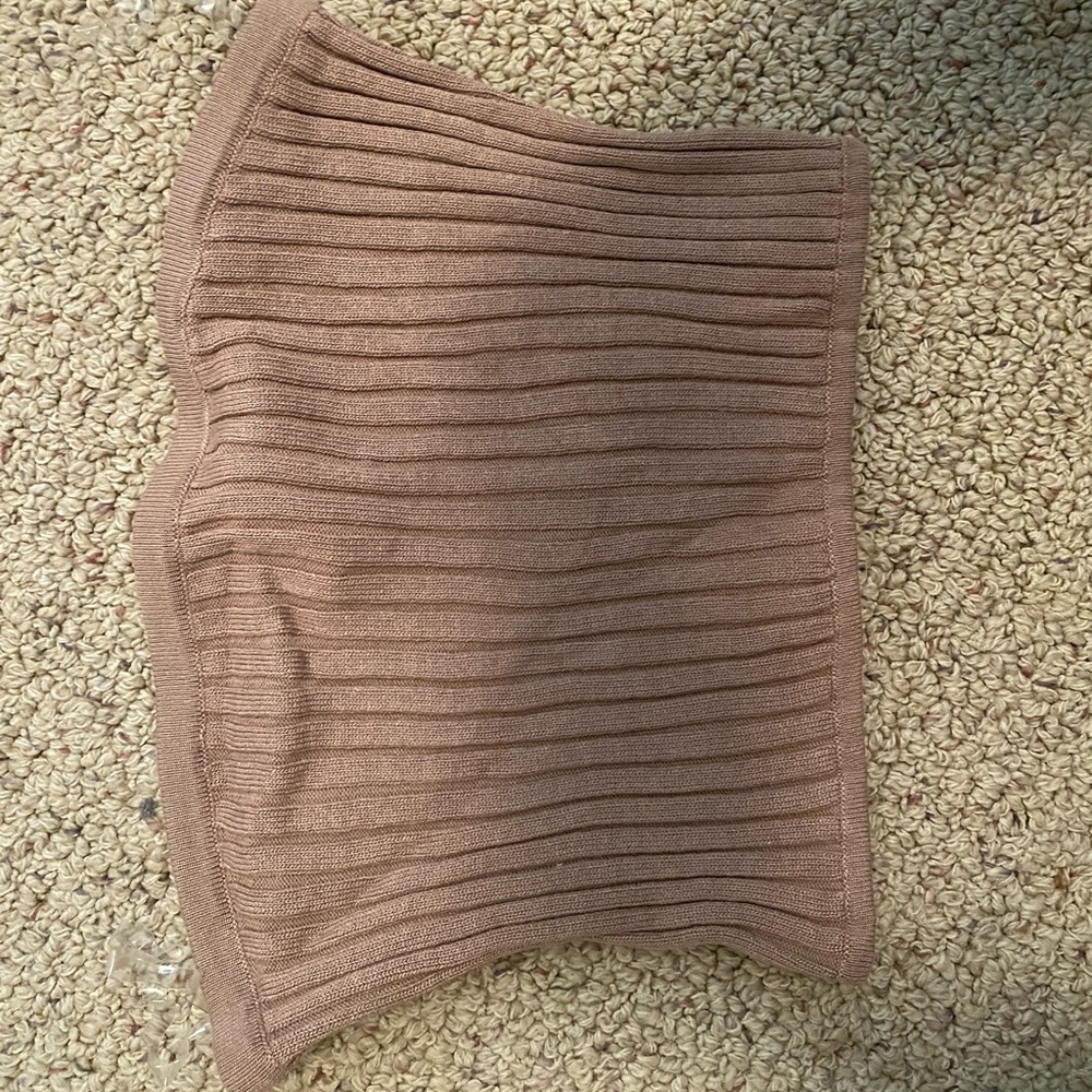 Tan Ripped Crop Top